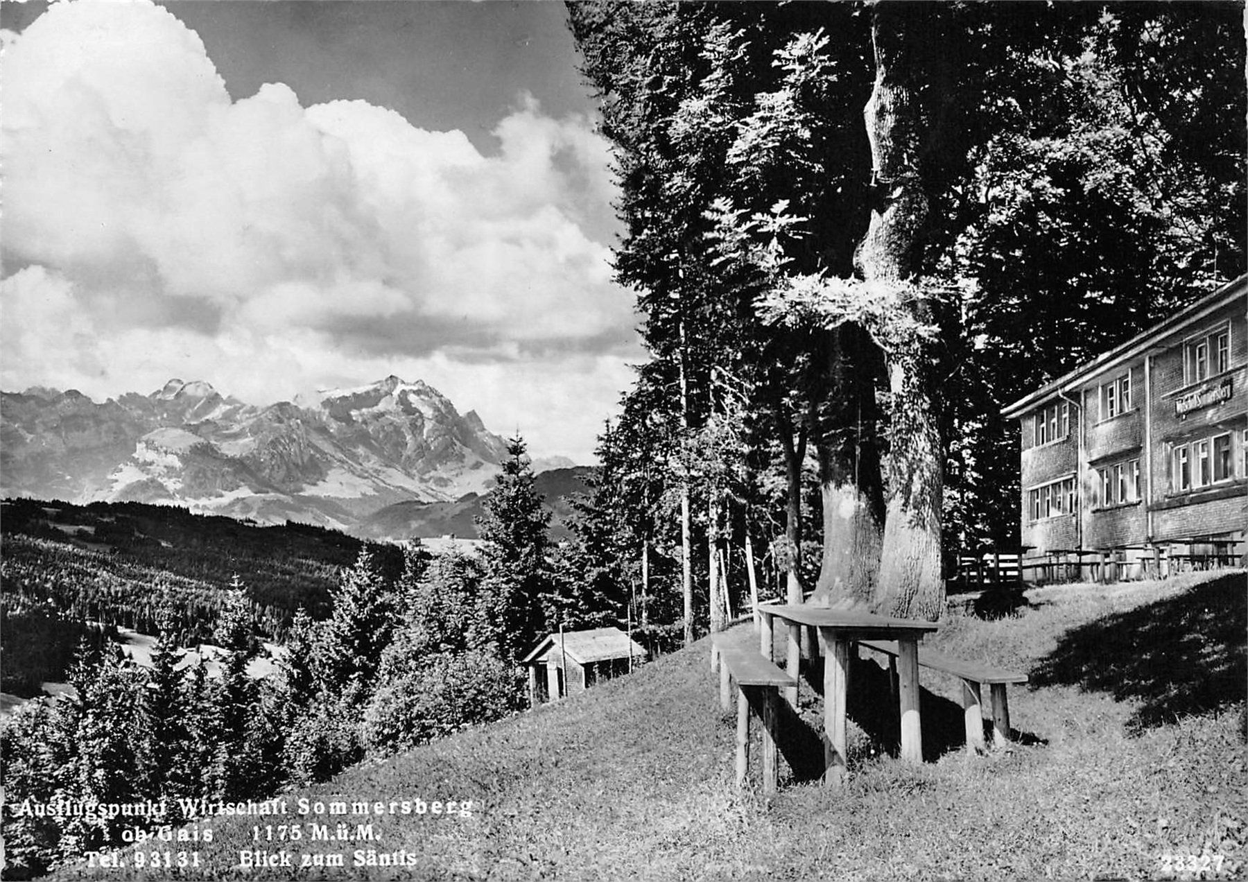 Cartoline postali: Gais, Wirtschaft Sommersberg – Usato da Ottikon b.Kemptth. venduto da Neptun1974