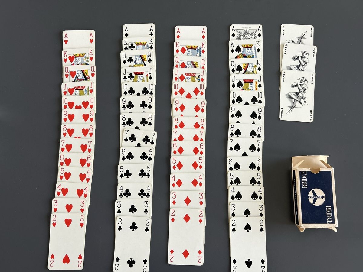 Giochi: Bridge Karten Swissair Komplet – Usato da kloten venduto da Sgana