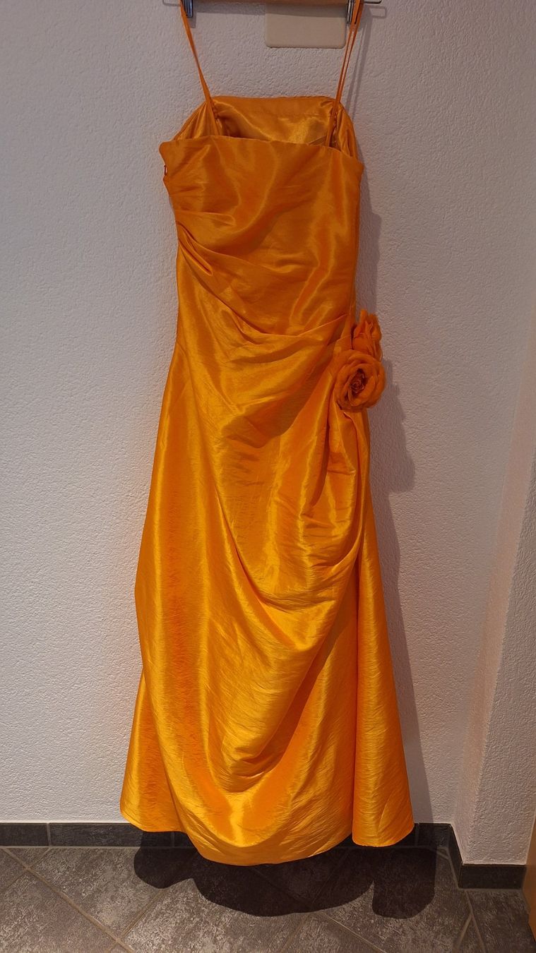 Vestiti: Abendkleid Cocktailkleid Orange Blume - Junvens Grösse 38 – Usato da Altstätten SG venduto da bon_sy7p 2