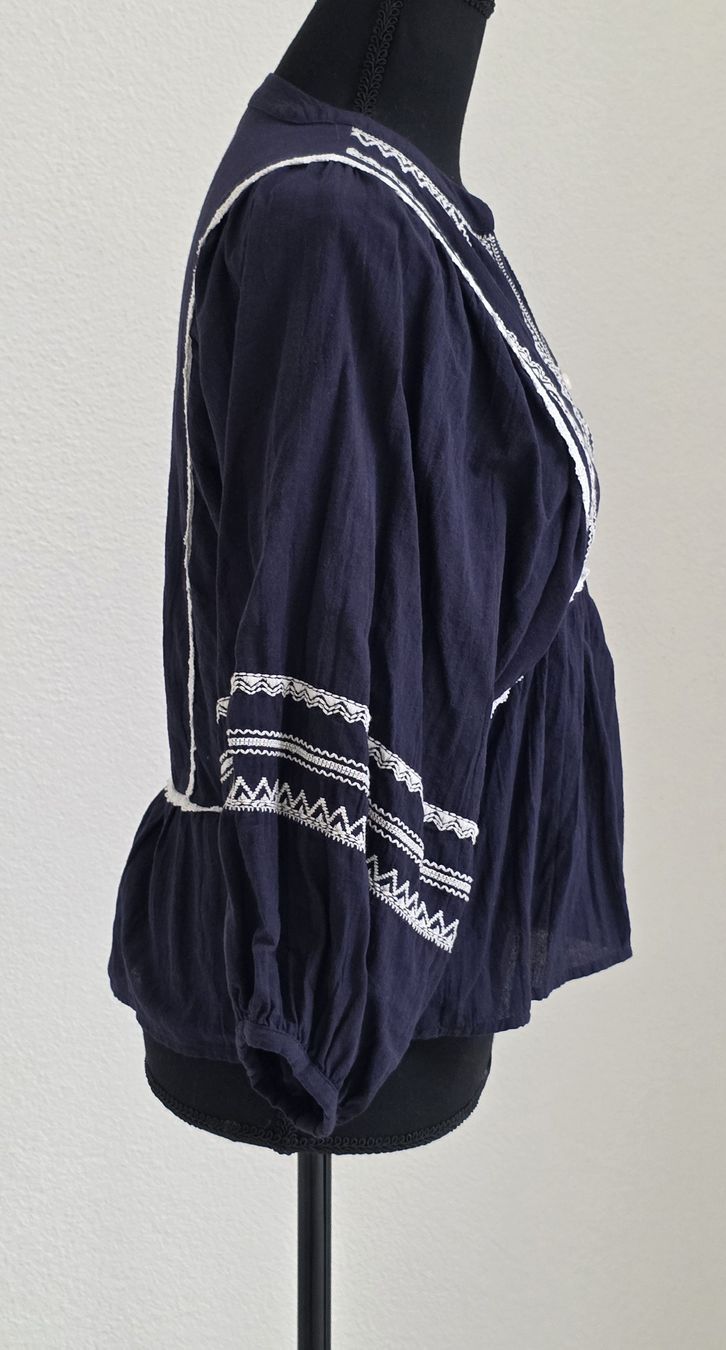 Camicette: Bluse  dunkelblau Grösse S mit Stickerei – Usato da Rheinsulz venduto da Gilea 2