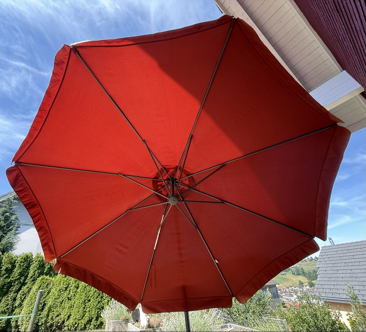Parasols: Sonnenschirm 3m hängend mit Sockel – D'occasion à Degersheim par rua2017 4