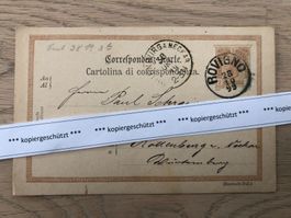1899 Postkarte Österreich - Deutschland