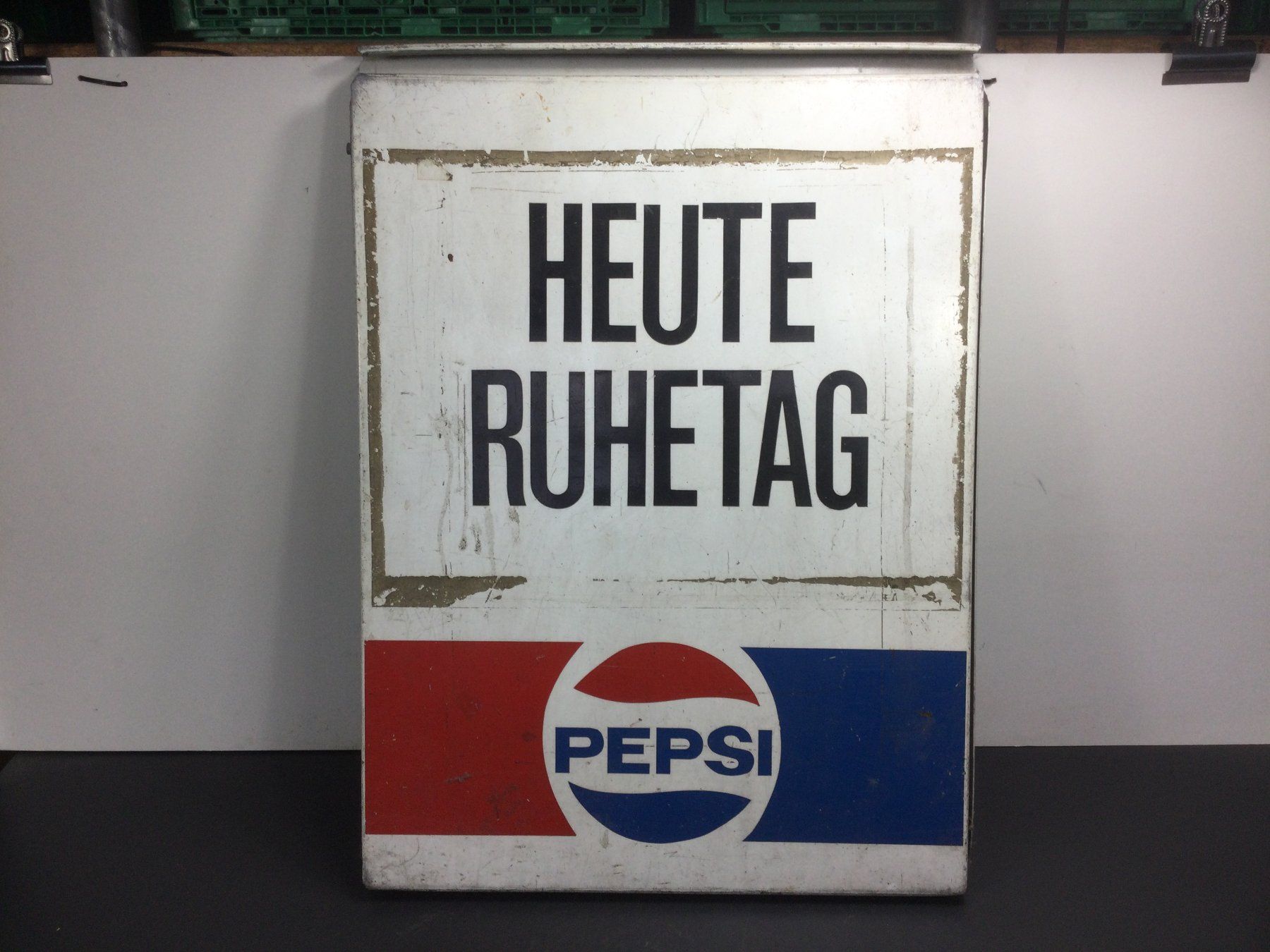 Pepsi Insegne: Gebrauchtes Pepsi Schild Heute Ruhe Tag beidseitig – Usato da Wangen SZ venduto da kuriosum12 4