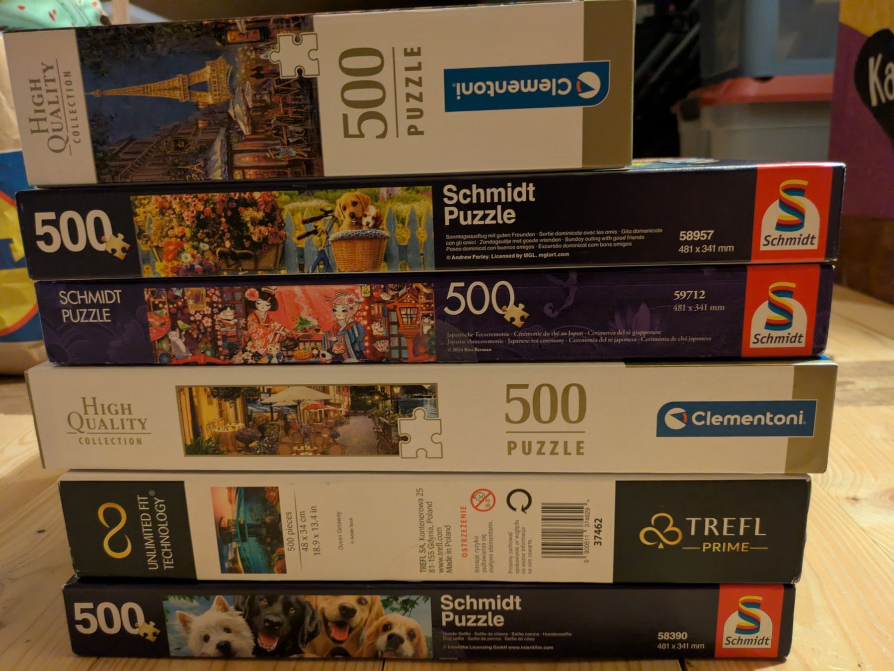 Puzzles: 6x 500 Puzzle – Gebraucht aus Bern von macsandra