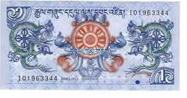 Royal Monetary Authority of Bhutan - One Ngultrum - UNZ