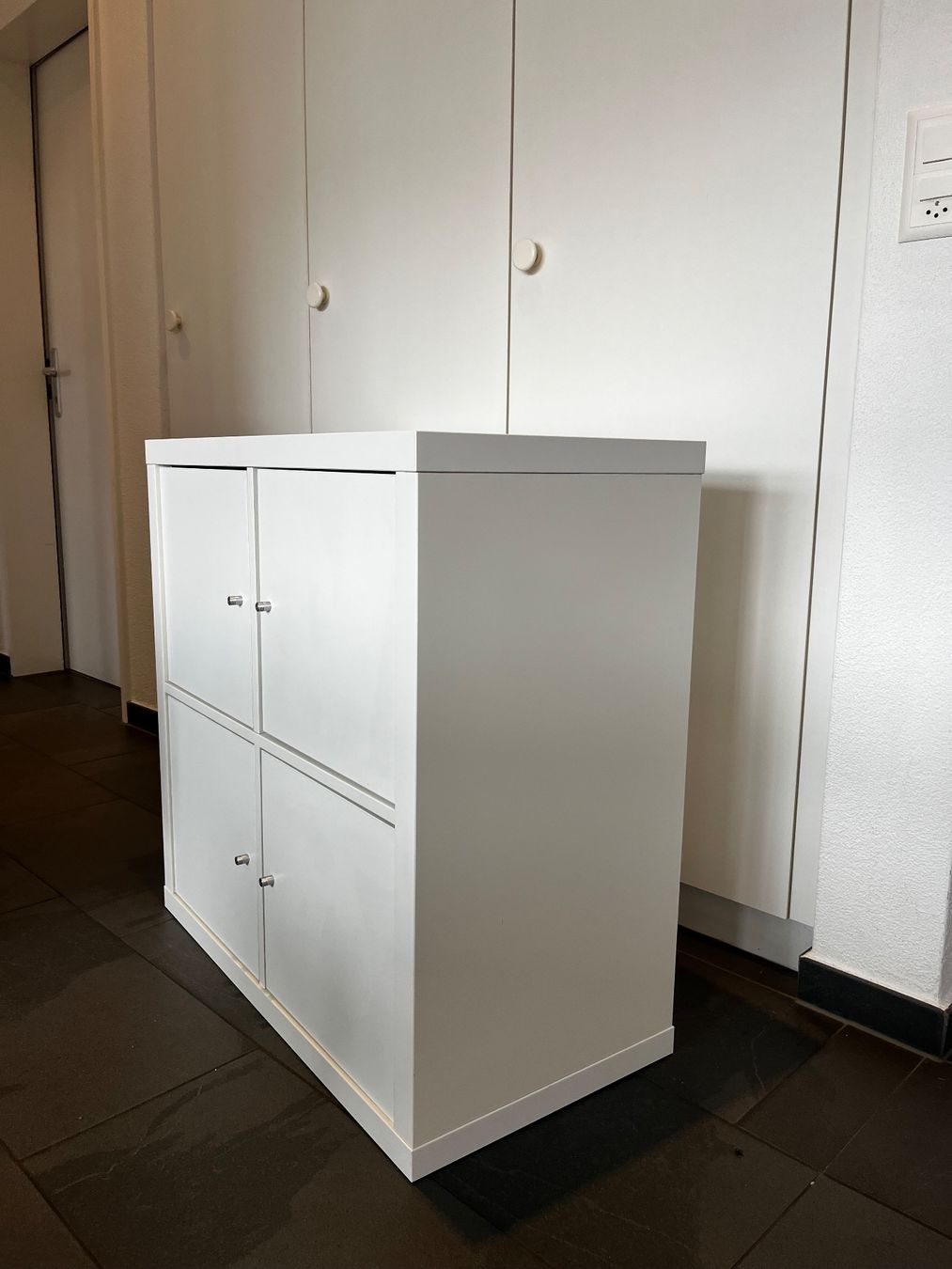 Ikea Regale: 4er Kallax mit 4 Einsatz-Türen – Gebraucht aus Dübendorf von Sunflower77 1