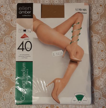 Ellen Amber Compact Medium Strumpfhose 40den Gr.L Sun Kissed