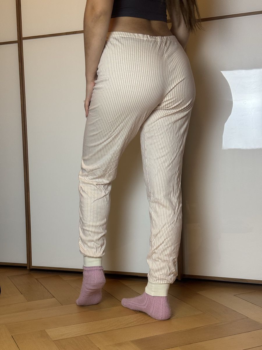 Calida Negligees & Pigiami: Calida Schlafhose, gestreift beige-rot – Usato da Bern venduto da llina257