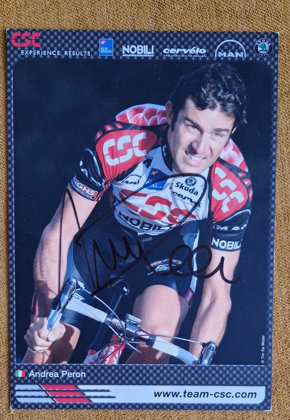 Autografi: Andrea Peron - Radsport - handsigniert – Usato da Menziken venduto da Autogramme