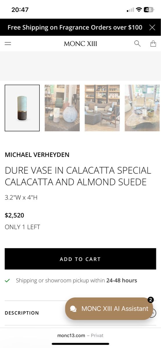 Vasi & Recipienti: Luxus Designer Marmor Vase von Michaël Verheyden – Nuovo (secondo la descrizione) da Luzern venduto da i-love-guacamole 5