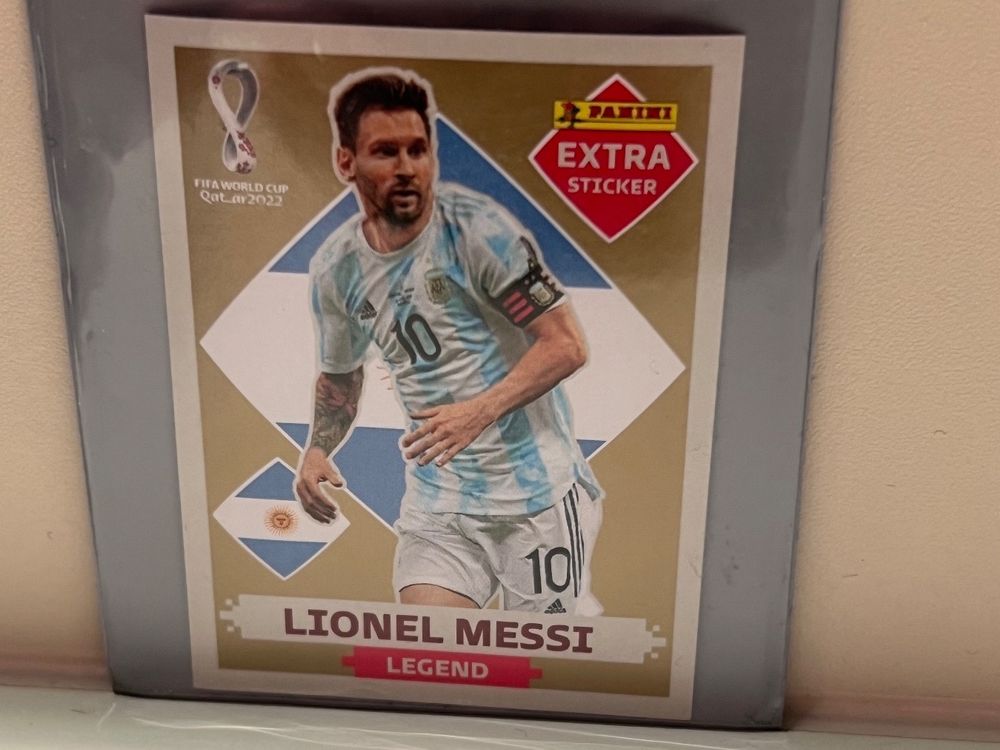 Lionel Messi Extra Sticker Gold NEU Legend Panini 2022 | Kaufen auf Ricardo