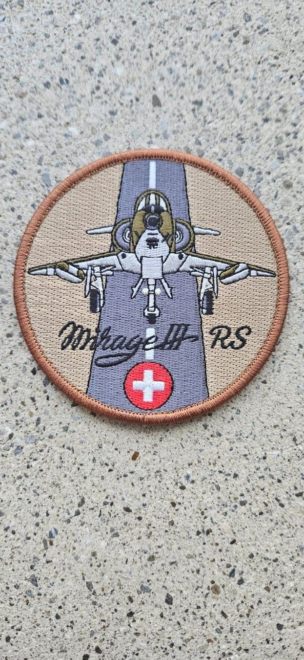 Schweizer Armee Placchette & Badge: *** Badge Luftwaffe Mirage 3 RS  mit klett *** – Nuovo e nell'imballaggio originale da Riedholz venduto da fr_sIruP
