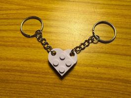 Schlüsselanhänger Herz ❤️ Glücksbringer Valentinstag Lego
