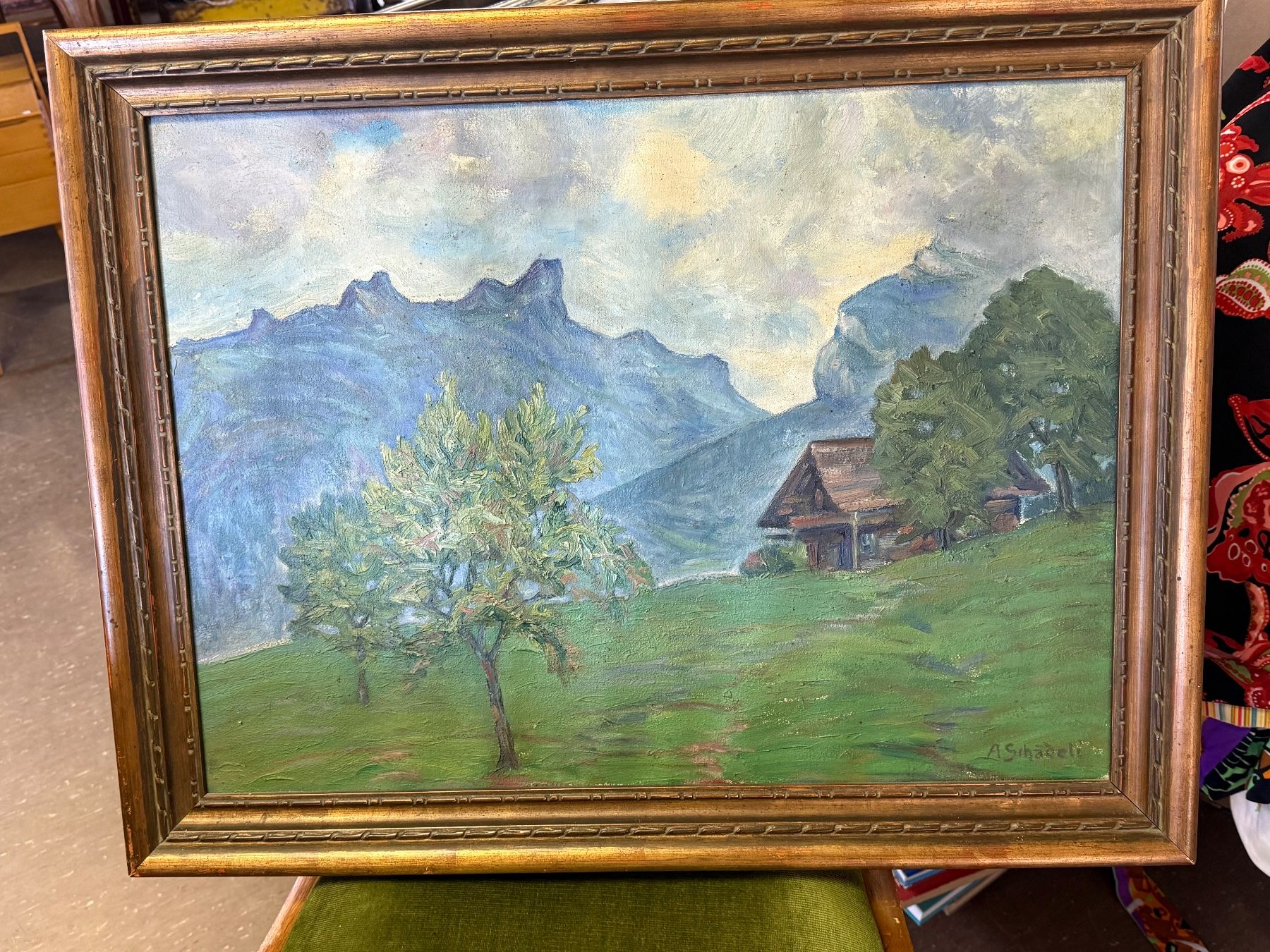 Dipinti: Schädeli Alfred Oelgemälde sign – Usato da Bern venduto da Jwpm66