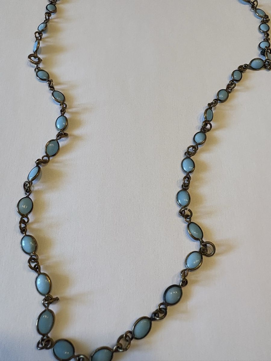 Colliers: Uralte Kette mit blaue steine  – D'occasion à Murten par Tzaugg 6