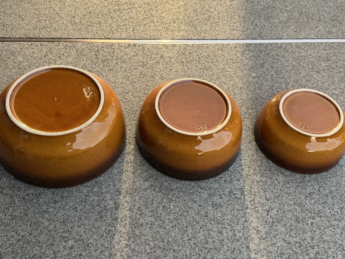 Rössler Ciotole: 3 er Set Original Rössler Design Schalen Schüsseln – Usato da Deitingen venduto da Himhip 1