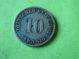 Dt. Reich 1902 D, 10 Pfennig