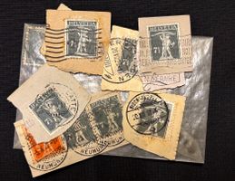 Alte Schweizer Briefmarken sortiert nach Typ und Jahrgang