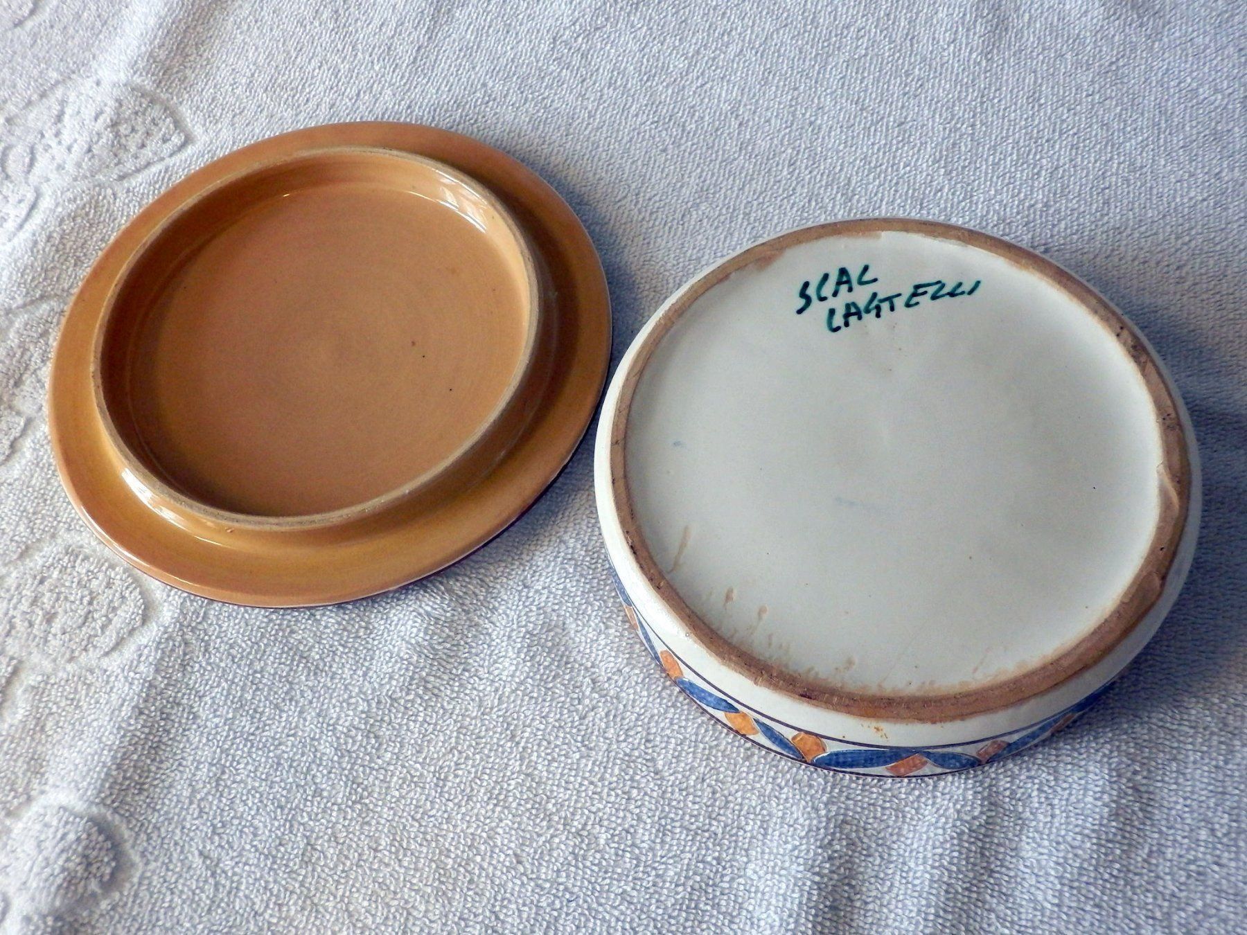 Ciotole: Schale mit Deckel, handbemalt, signiert. – Usato da Ueberstorf venduto da dinbau 4