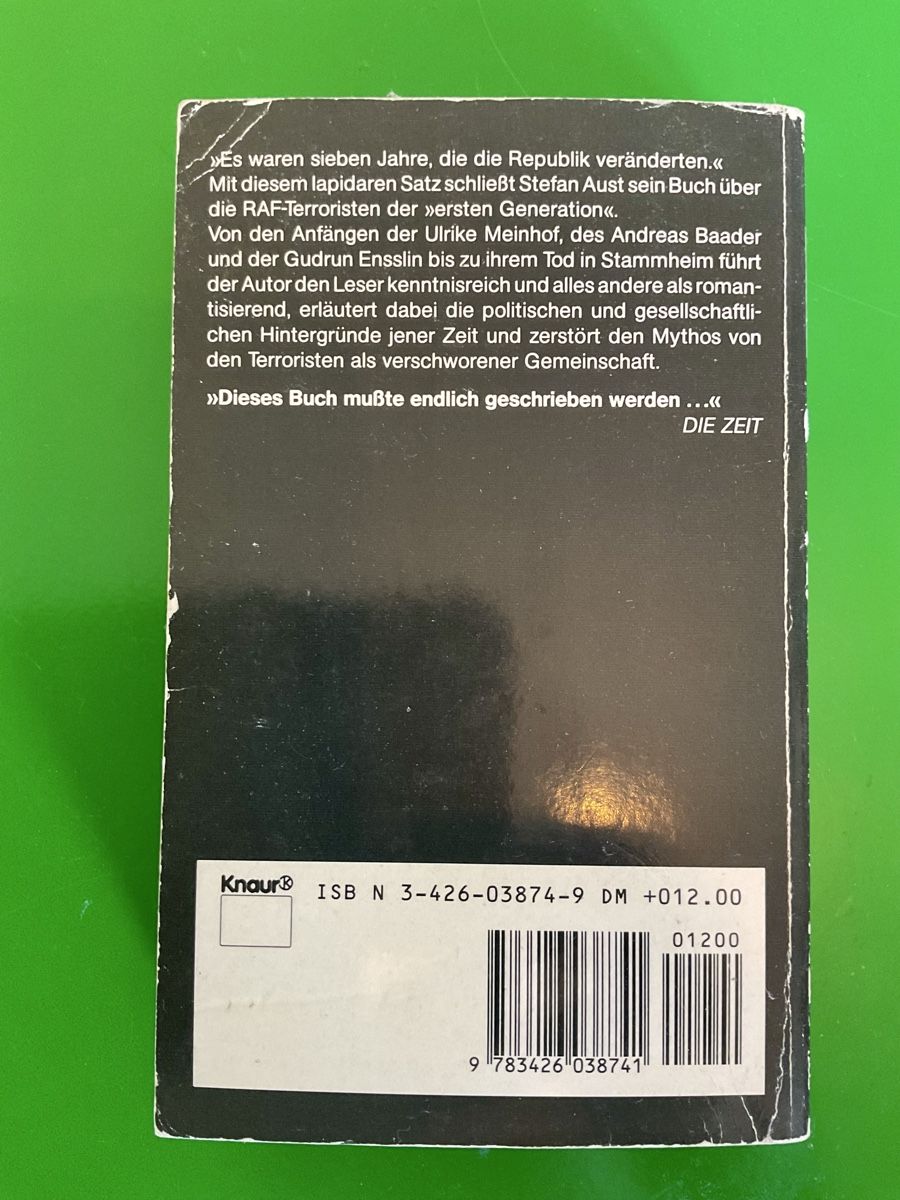 Bücher: Stefan Aust - Der Baader Meinhof Komplex, Knauer Verlag – Gebraucht aus schlieren von euphemismus_1 1