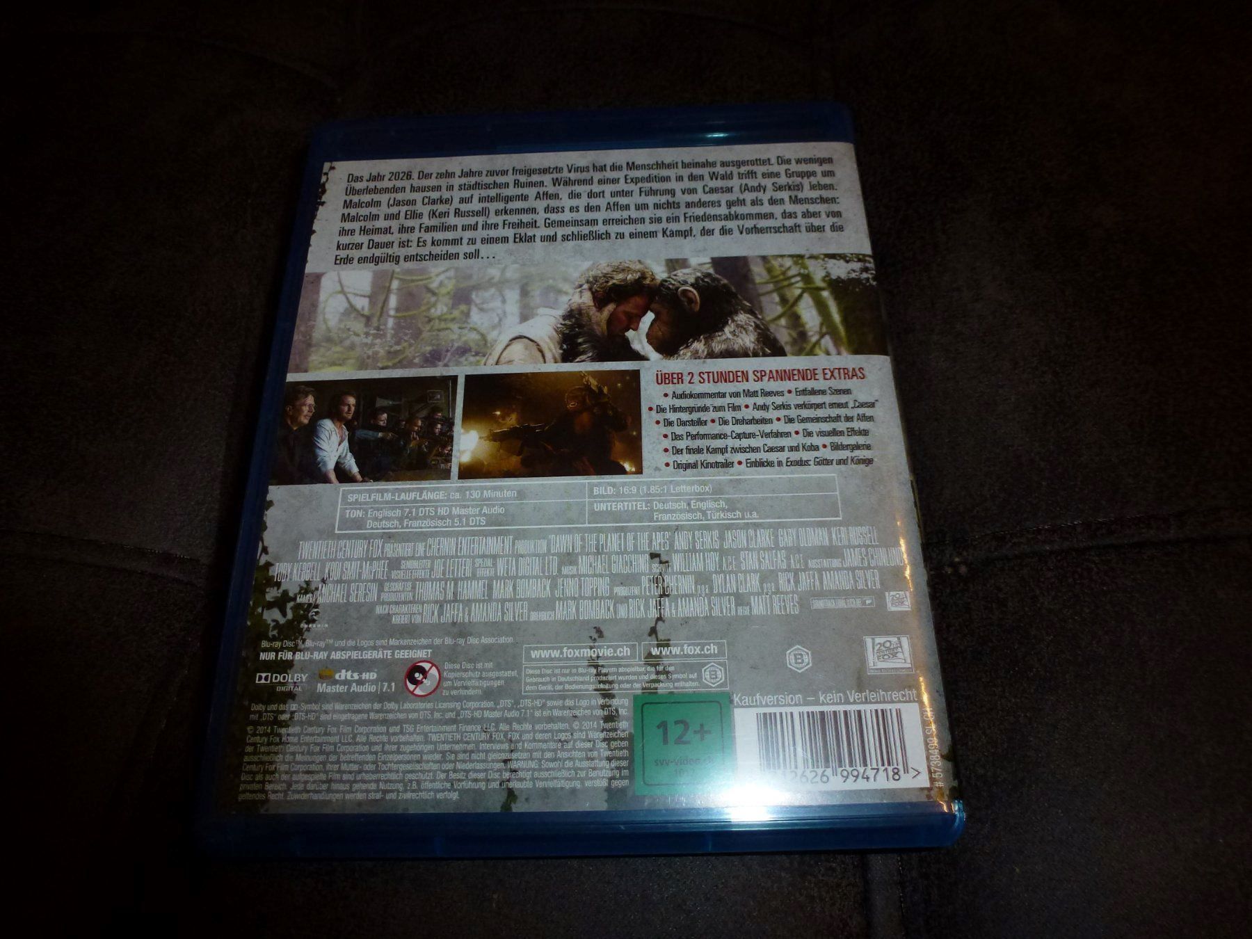 Tutti i DVDs: Planet der Affen Revolution BLU-RAY – Usato da Olten venduto da Disc-Verkauf 2