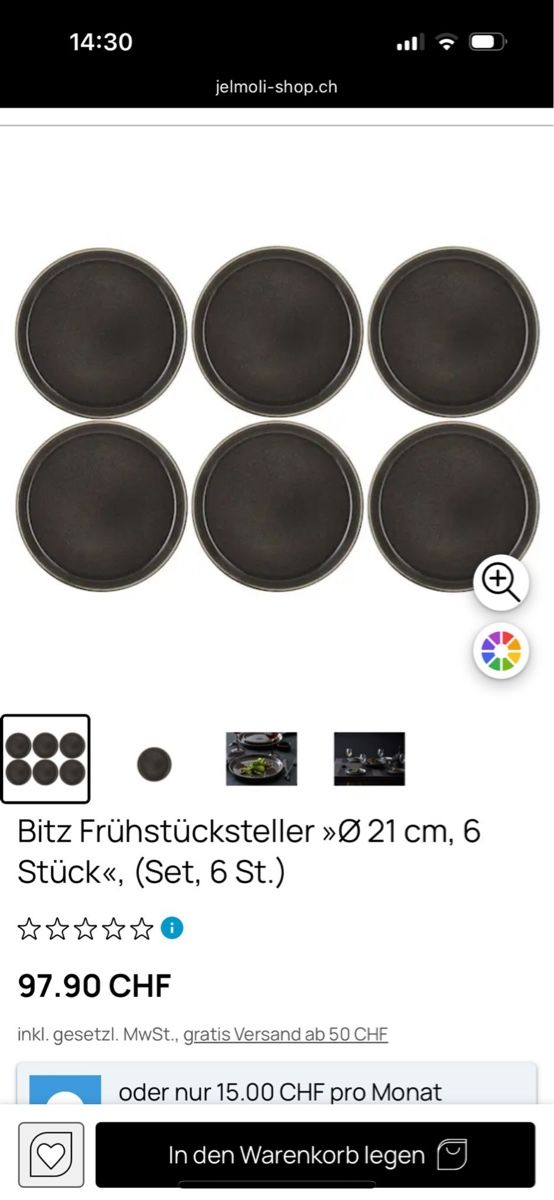 Set di piatti: Bitz Teller – Usato da Reinach AG venduto da MineD 2