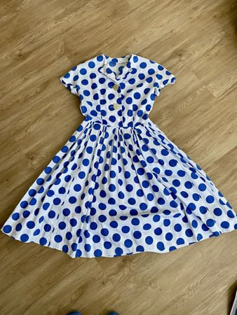 Vintage Sommerkleid mit Pünktchenmuster, Grösse S/M!