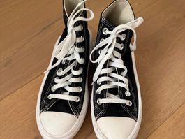 Converse Chuck Taylor Plateau schwarz gebraucht Zustand