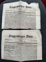 Toggenburger Bote 1846 – 2 originale 