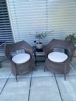 Gartensessel braun mit Kissen 2 Stk. - Marke emu