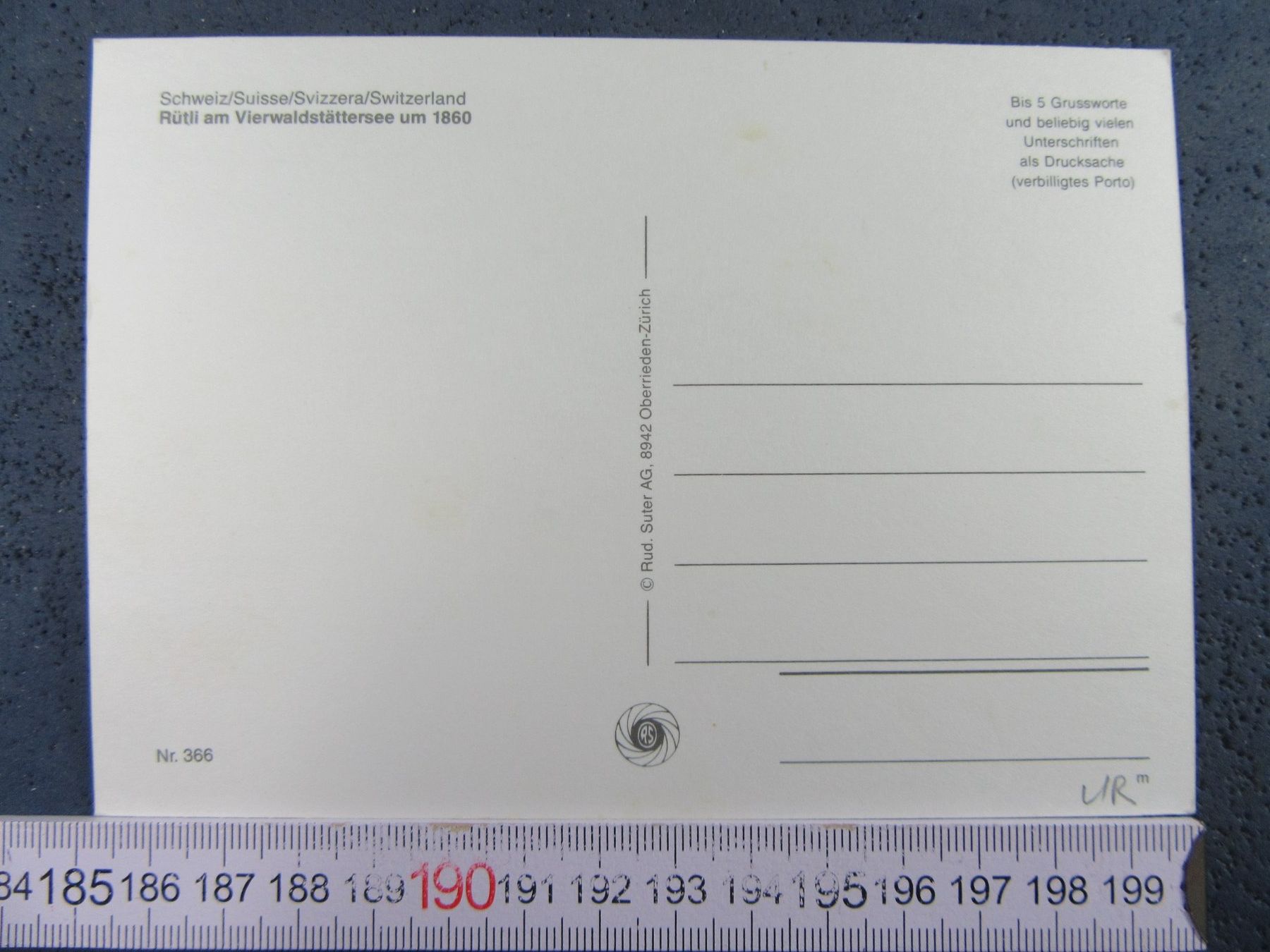 Cartoline postali: RÜTLI URI AK 1860 REPR-AK – Usato da Ettingen venduto da Hausi4711 1