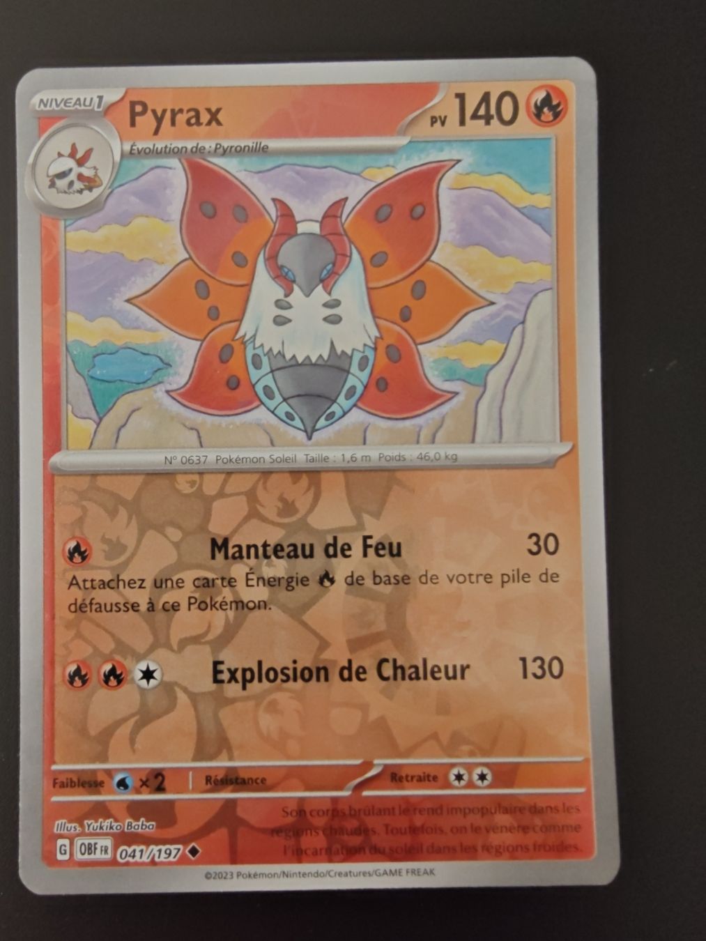 Pokémon Sammelbilder & Trading cards: Pyrax Reverse (041/197) Flammes Obsidiennes - OBF fr – Gebraucht aus Cormondreche von pajojo