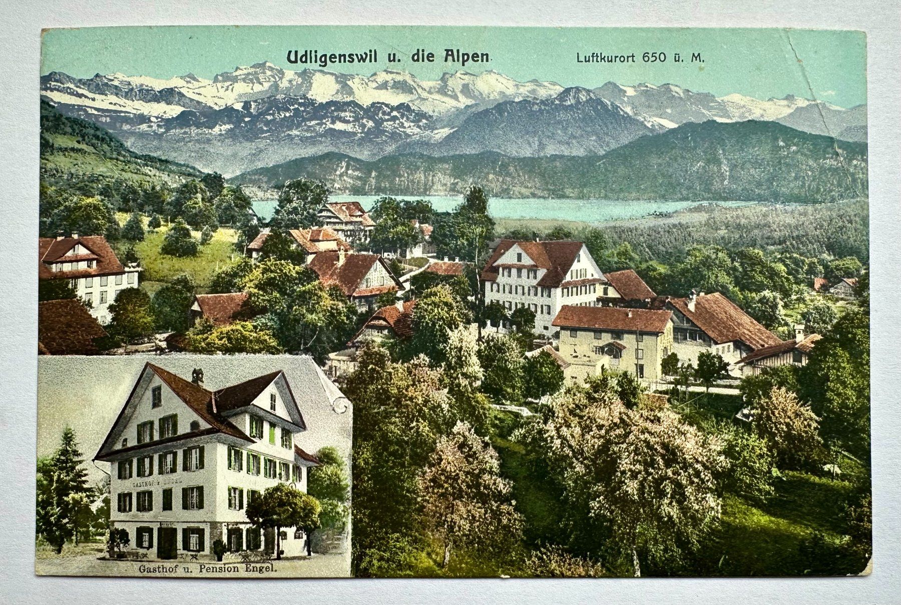 Cartoline postali: Alte Ansichtskarte Udligenswil, Stempel 8.8.1917 – Usato da St. Gallen venduto da Ferdinand51