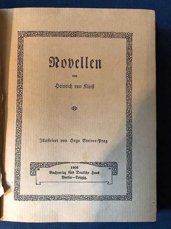 Livres: Vintage / Bücher / Novellen / Heinrich von Kleist – D'occasion à Eschlikon TG par Farewell01 1