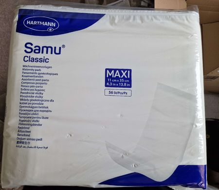 Samu Wochenbett Einlagen Binden Schwangerschaft 56 stk maxi