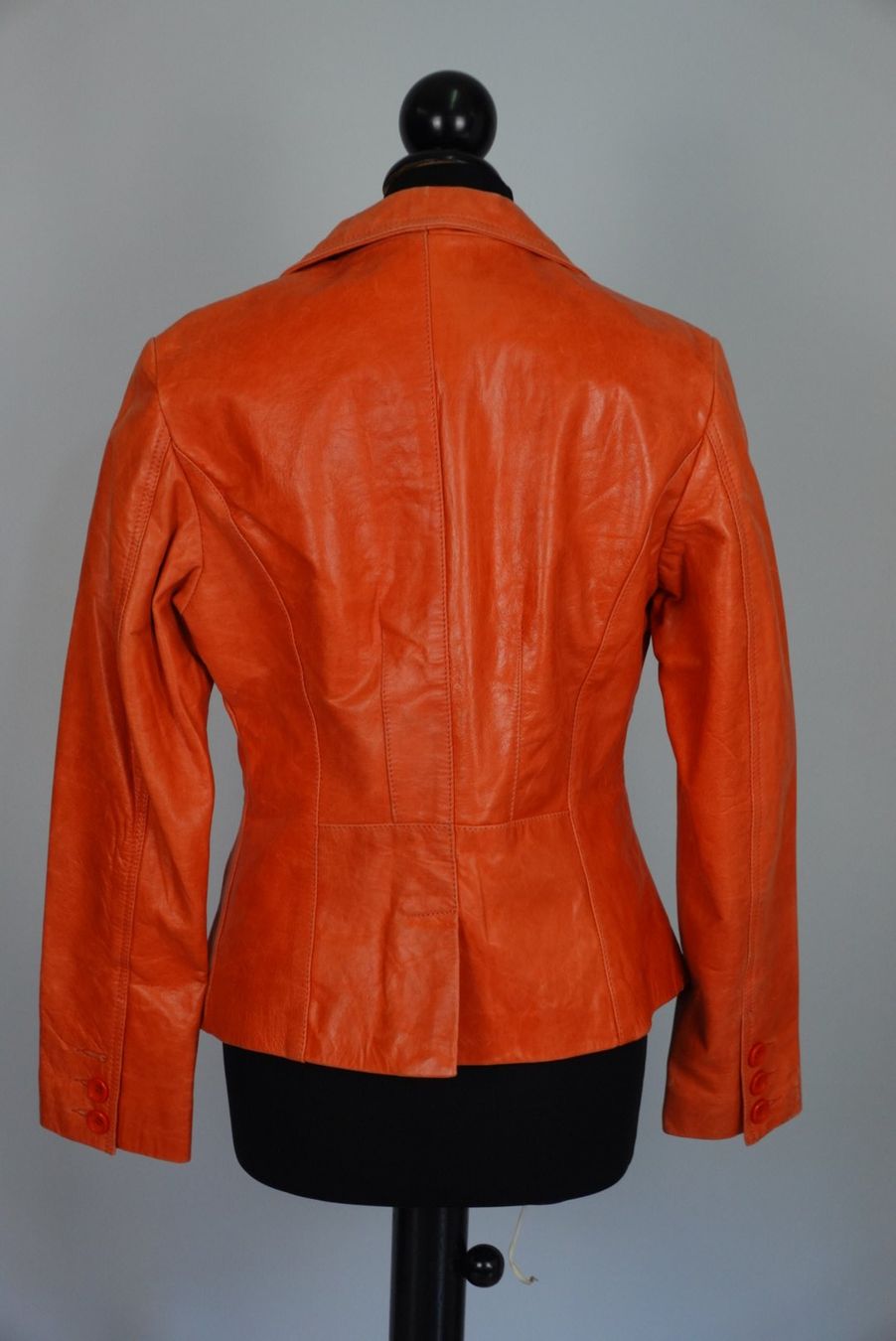Giacche: Vintage Orange Genuine Leather Blazer Jacket – Usato da Lugano venduto da T.U.C. 6