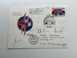 MIR Sojus TM-7 Startbeleg 26.11.88 OU Chretien und Crew 3 OU