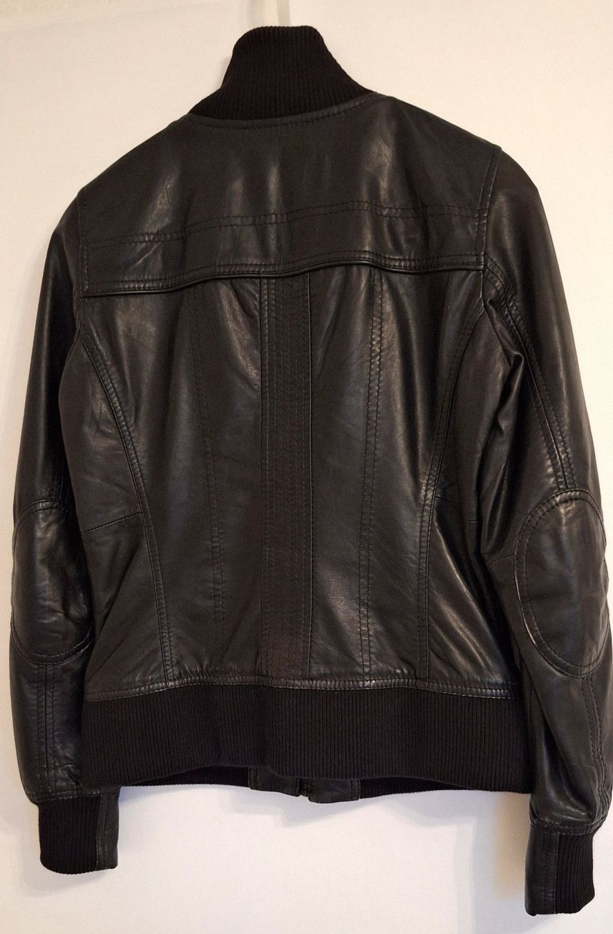 Esprit Jacken: Lederjacke Vintage Style Schwarz – Gebraucht aus Matten b. Interl von iae_cwc7 4