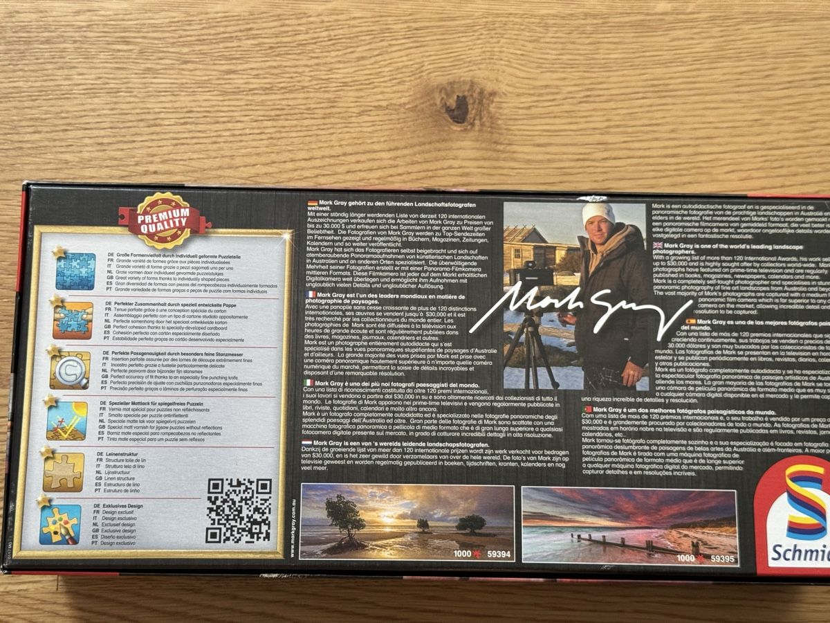 Puzzles: Schmidt Puzzle Panorama 1000 Teile Mark Gray – Gebraucht aus Chur von nica_jo 2