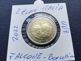 2 Euro Italia Falcone und Borsellino 2022 unzirkuliert stgl