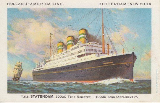 Cartoline postali: Statendam, Holland America Line – Usato da Zuerich venduto da OceanLinerPostcards