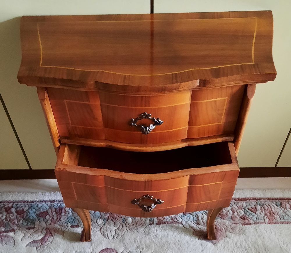 Cassettiere: Möbeli im Louis Philippe Stil mit Intarsien, – Usato da Eschenbach venduto da Alicekunst 2