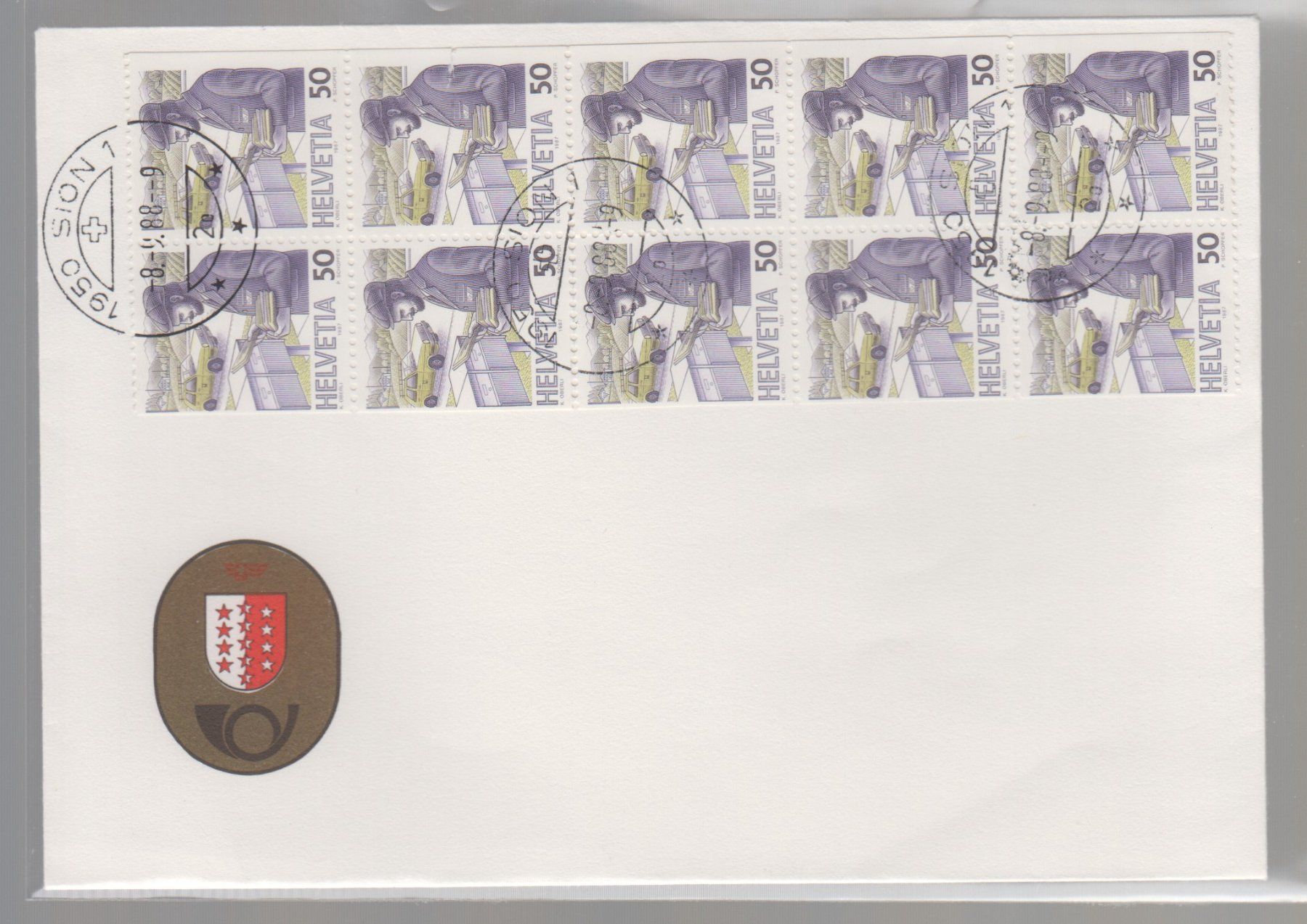 Alle Briefmarken: Carnet 738H3 X5 FDC  75.-- – Gebraucht aus Boécourt von Denteles66