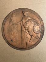 Plakette von Huguenin Le Locle in Bronze
