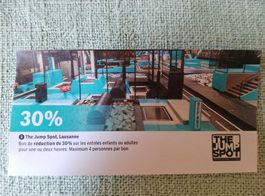 Bon réduction 30% The Jump Spot Lausanne 31.8.2026