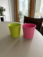 Pflanzentöpfe Metall 2 Stück (neuwertig)