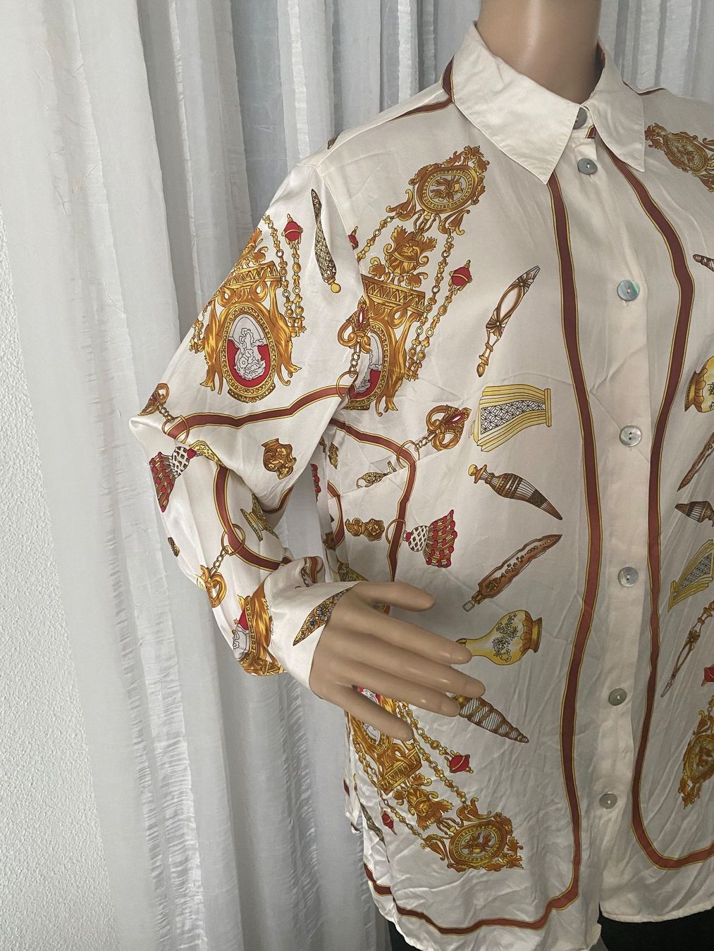 Peter Hahn Blusen: 100% Seide - zeitlose PETER HAHN Klassiger Bluse, beige, 46 – Neu (gemäss Beschreibung) aus Winkel von ferrari2022 1