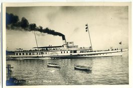 Bateau à vapeur Italie carte postale ancienne/photo