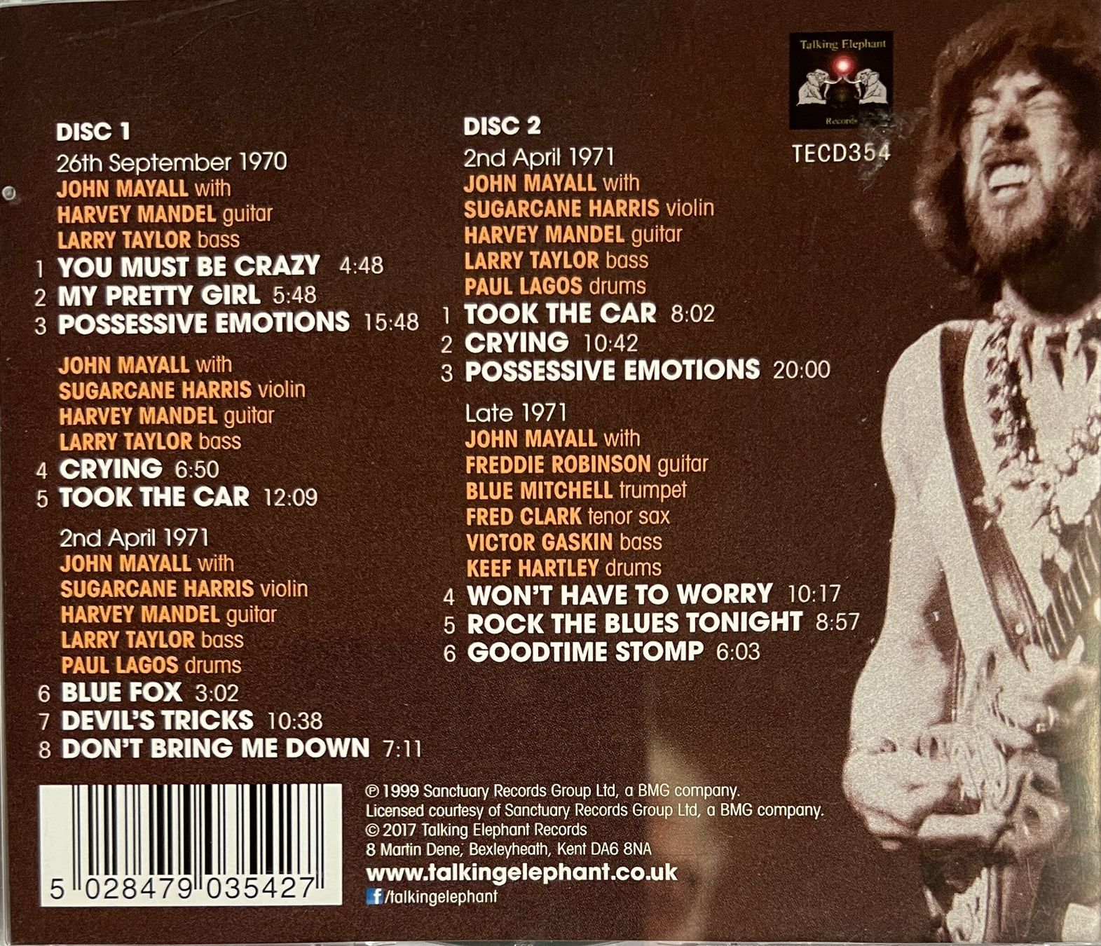 CD: JOHN MAYALL / Rock The Blues Tonight (DCD) – Usato da Bischofszell venduto da kustavi 3