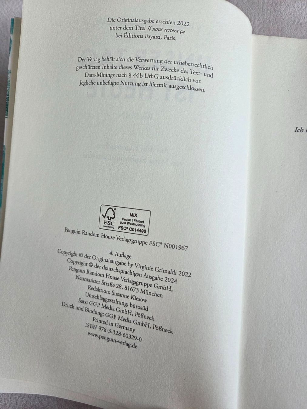 Libri: Virginie Grimaldi - Unser Tag ist heute – Usato da Bergdietikon venduto da Tanne_10 3